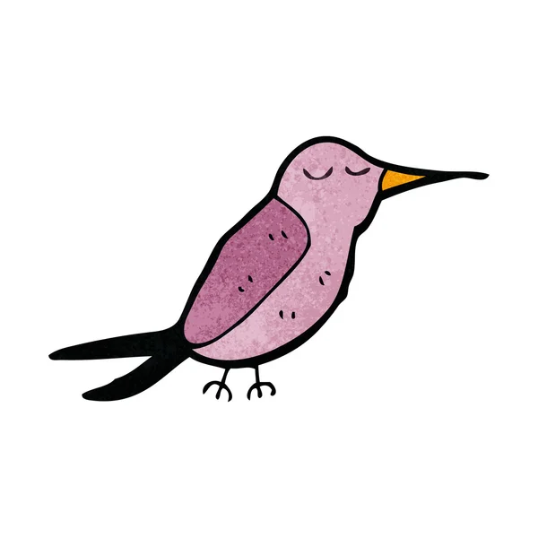 Retro cartoon hummingbird — Stock Vector