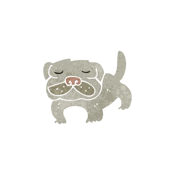 Retro tecknad liten hund — Stock vektor