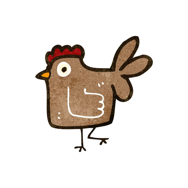 Poulet rétro dessin animé — Image vectorielle