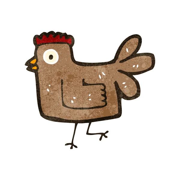 Poulet rétro dessin animé — Image vectorielle