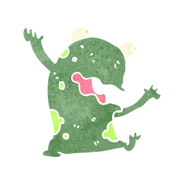 Retro cartoon dancing frog — Stock Vector