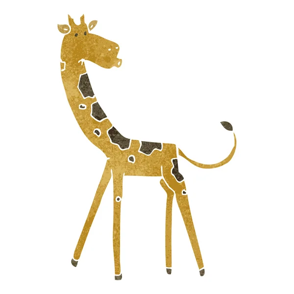 复古卡通长颈鹿 — 图库矢量图片