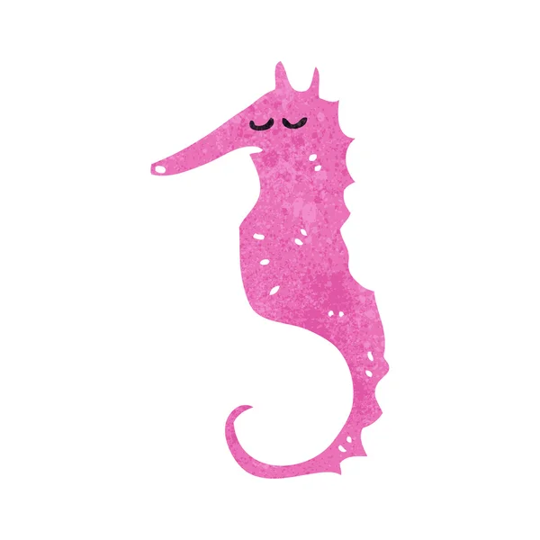 Retro kreslený seahorse — Stockový vektor