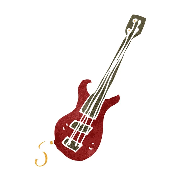 Guitare électrique de dessin animé rétro — Image vectorielle