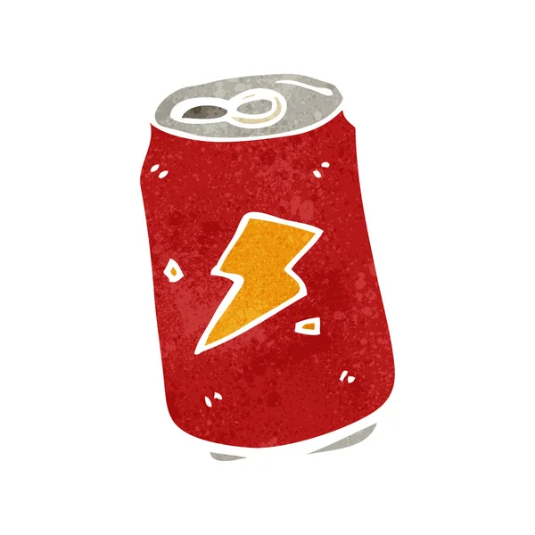 Retro soda de desenho animado pode — Vetor de Stock