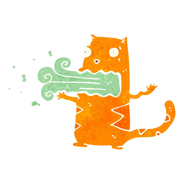 Retro-Cartoon grobe Katze — Stockvektor