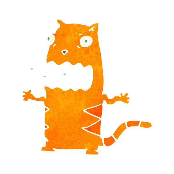Retro cartoon gross cat — Stock Vector