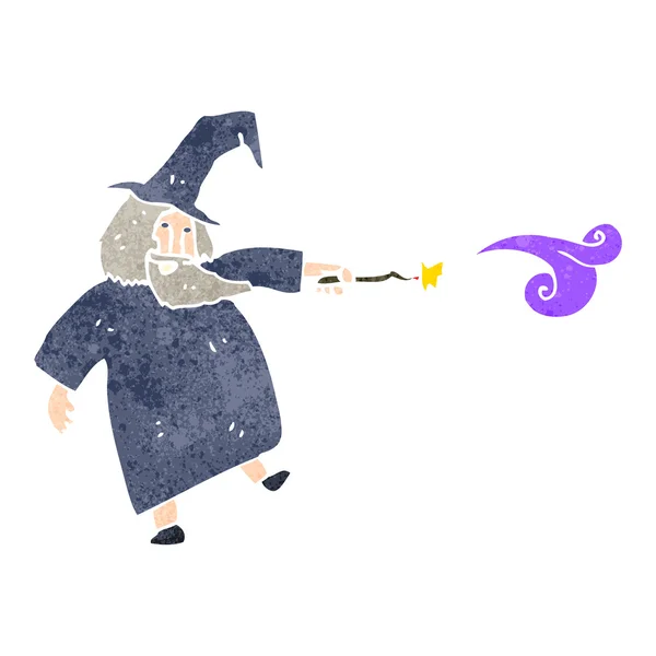 Retro cartoon wizard — Stockvector