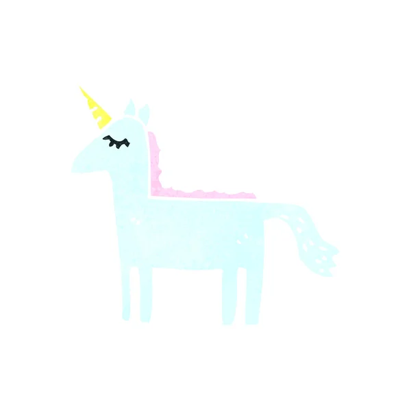 Unicornio de dibujos animados retro — Archivo Imágenes Vectoriales