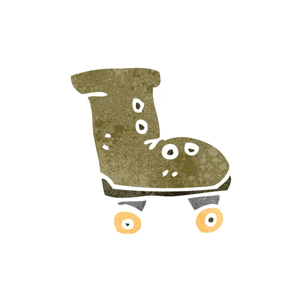 Bota de rodillo de dibujos animados retro — Vector de stock