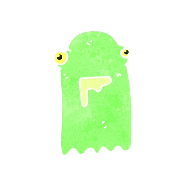 Retro dibujos animados fantasma espeluznante — Vector de stock