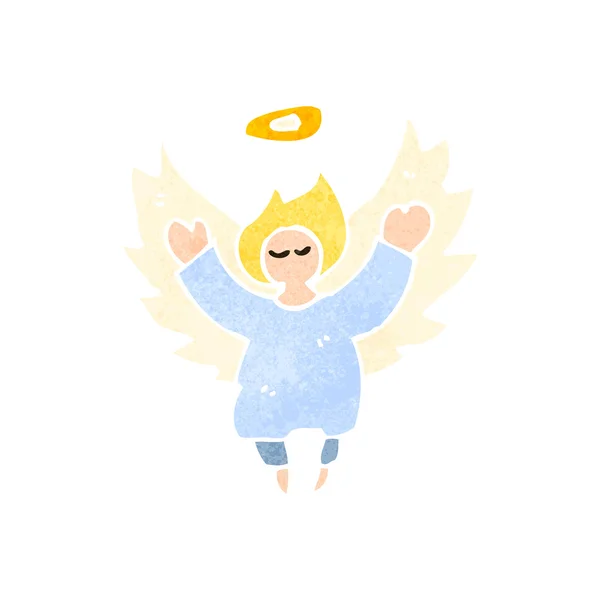 Retro cartoon little angel — Stock Vector