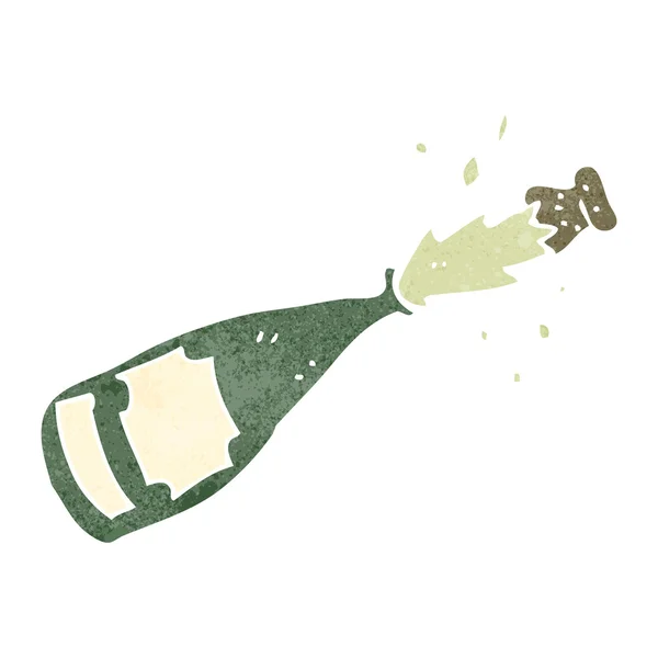 Champagne dessin animé rétro — Image vectorielle