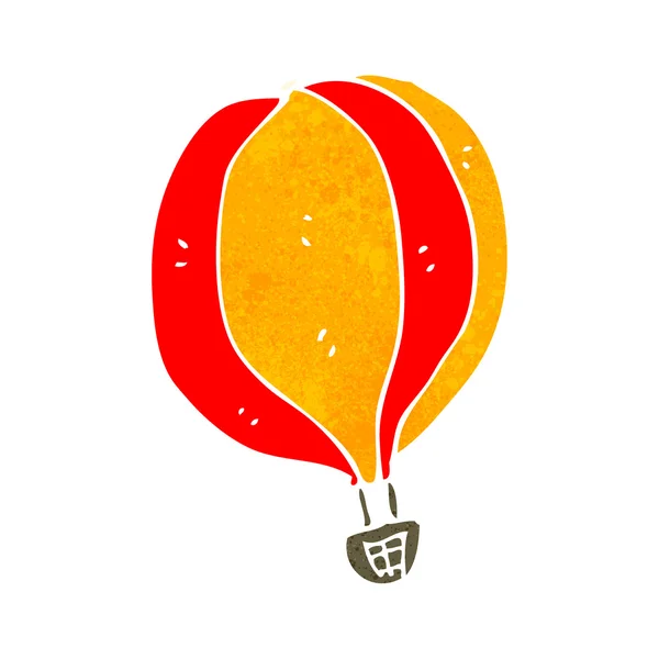 Retro kreslený horkovzdušný balón — Stockový vektor