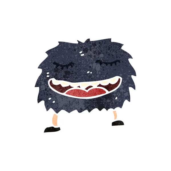 Retro cartoon grijnzende monster — Stockvector