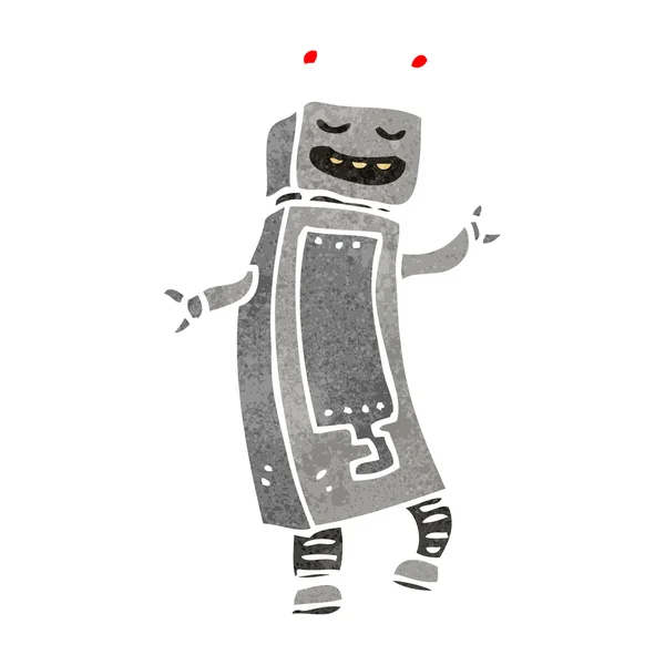 Robot de dibujos animados retro — Vector de stock