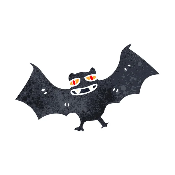 Retro cartoon spooky halloween bat — Stock Vector