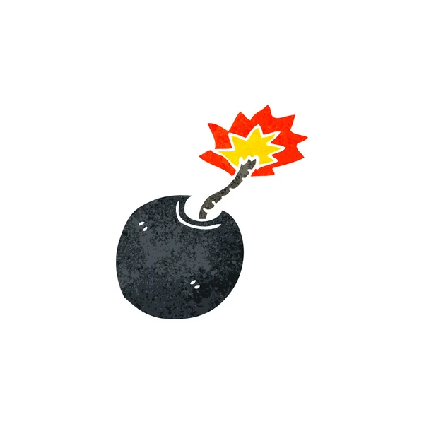 Bomba de dibujos animados retro — Vector de stock