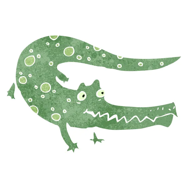 Retro cartoon crocodile Stock Vector