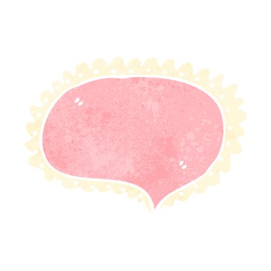 Retro çizgi film konuşma balonu sembolü