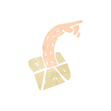 Retro karikatür kol sembolü