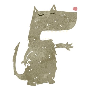 Retro karikatür büyük kötü kurt