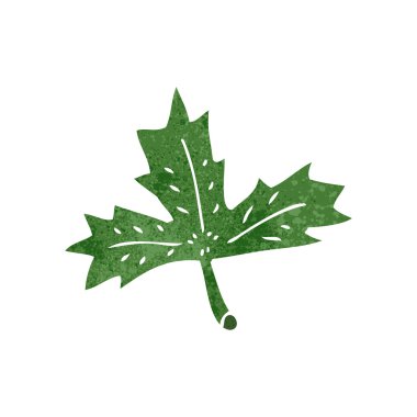 Retro karikatür yaprak