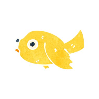 Komik retro çizgi film kuşu