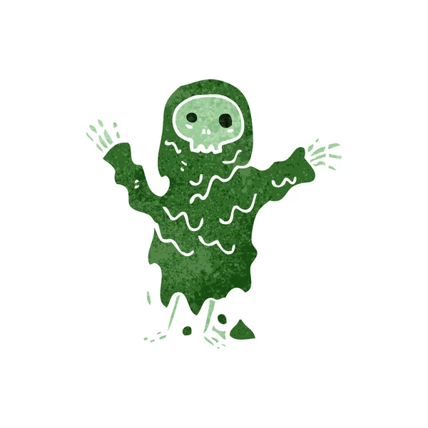 Rétro dessin animé fantasmagorique ghoul — Image vectorielle