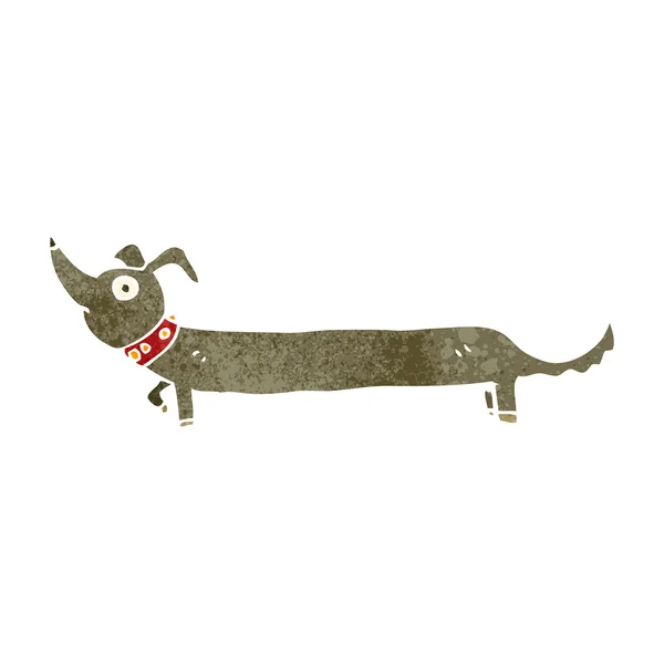 Retro cartone animato divertente cagnolino — Vettoriale Stock