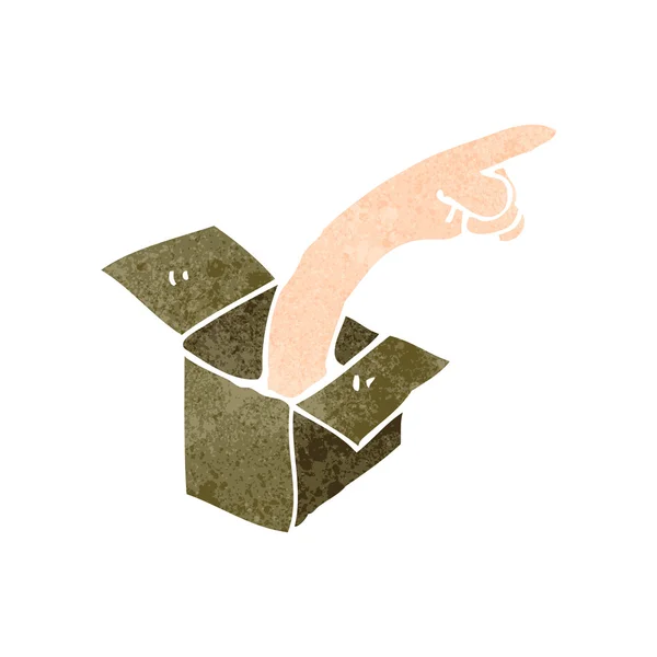 Symbole de bras de dessin animé rétro — Image vectorielle
