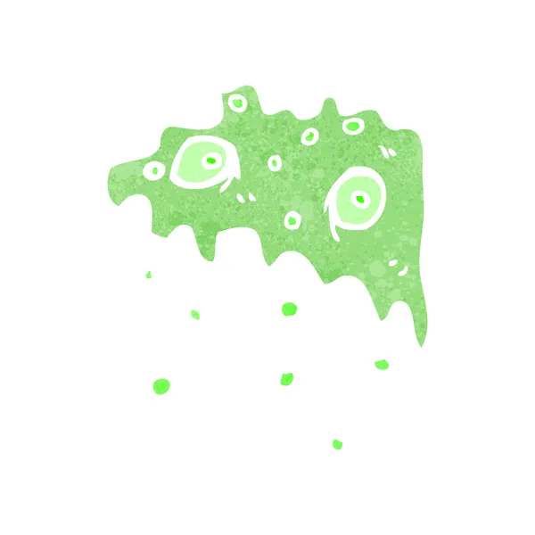 Retro cartoon gross slime monster — Stock Vector