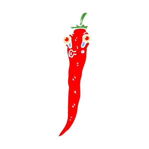 Chile de dibujos animados retro — Vector de stock