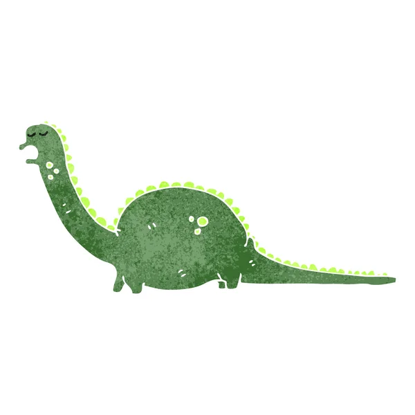 Drôle rétro dessin animé dinosaure — Image vectorielle