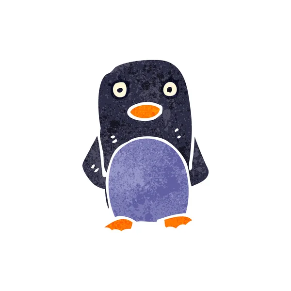 Retro cartoon pinguïn — Stockvector