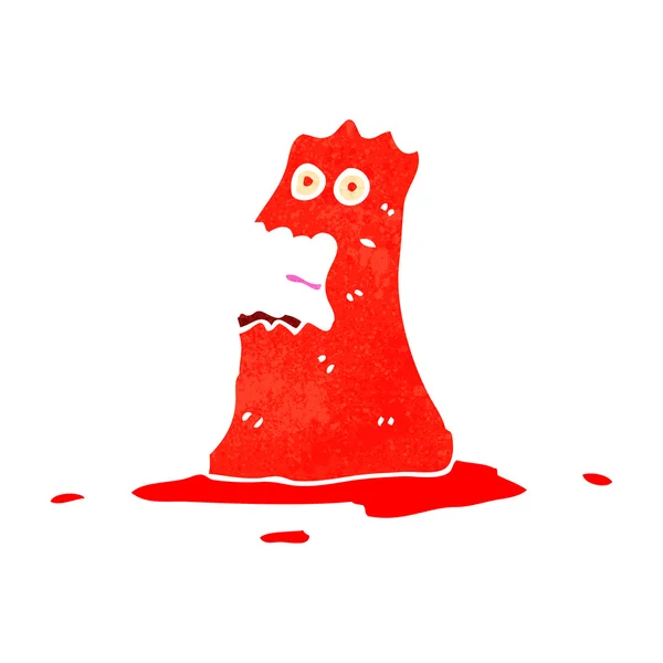 Monstro de lava de desenhos animados retro — Vetor de Stock