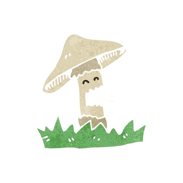 Toadstool retrô desenho animado — Vetor de Stock