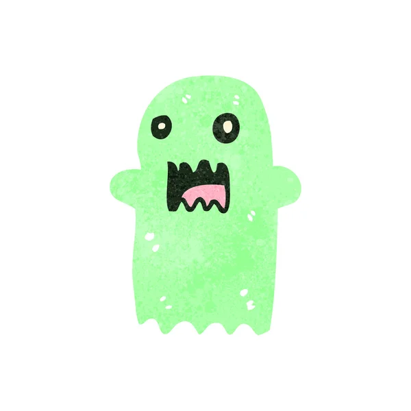 Fantasma de dibujos animados retro — Vector de stock