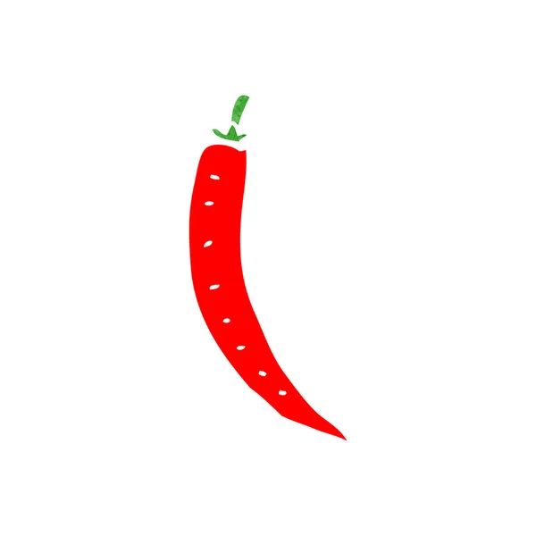 Retro dessin animé rouge chili chaud — Image vectorielle