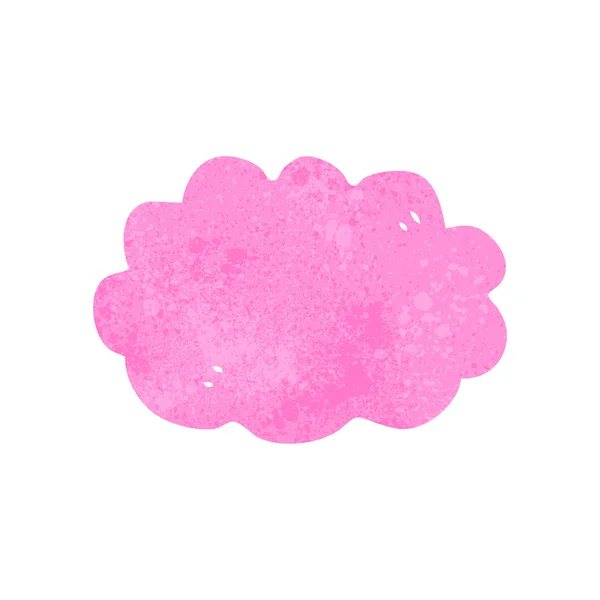 Nube rosa decorativa de dibujos animados retro — Vector de stock