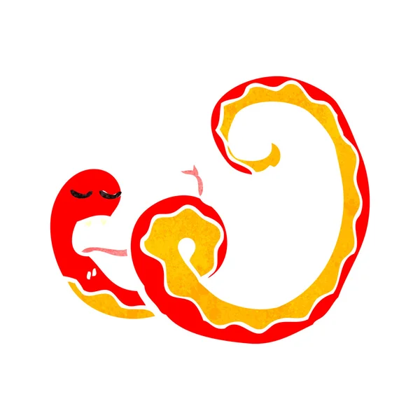 Retro kreslený jedovatý had — Stockový vektor