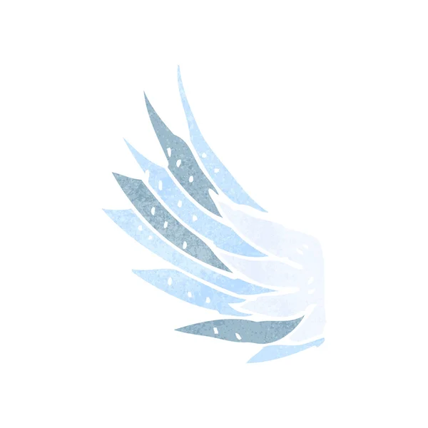 Retro cartoon vleugel symbool — Stockvector