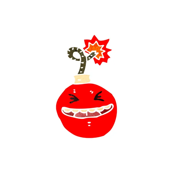 Retro cartoon cherry bomb — Stock Vector