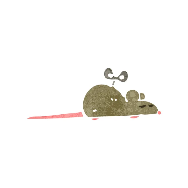 Ρετρό γελοιογραφία κουρδιστό ποντίκι — Διανυσματικό Αρχείο