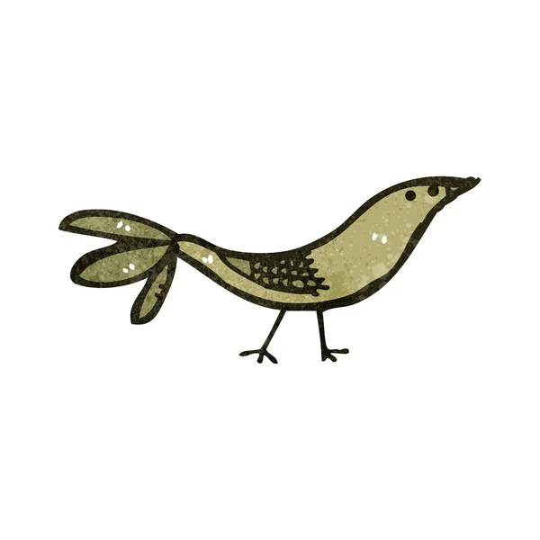 Pájaro de dibujos animados retro — Vector de stock