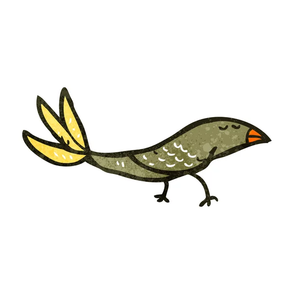 Retro karikatür kuş — Stok Vektör