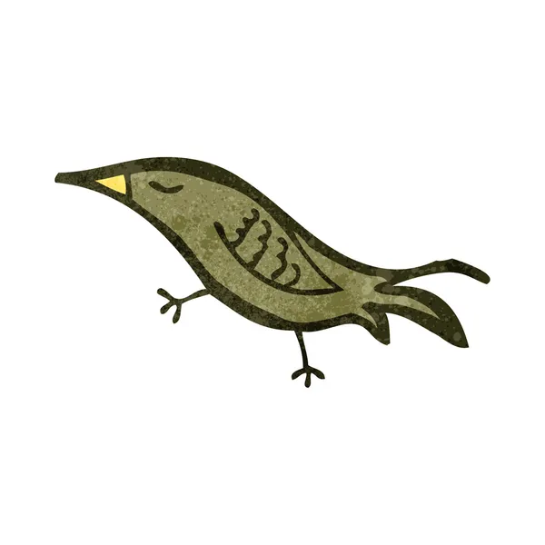 Retro rajzfilm madár — Stock Vector