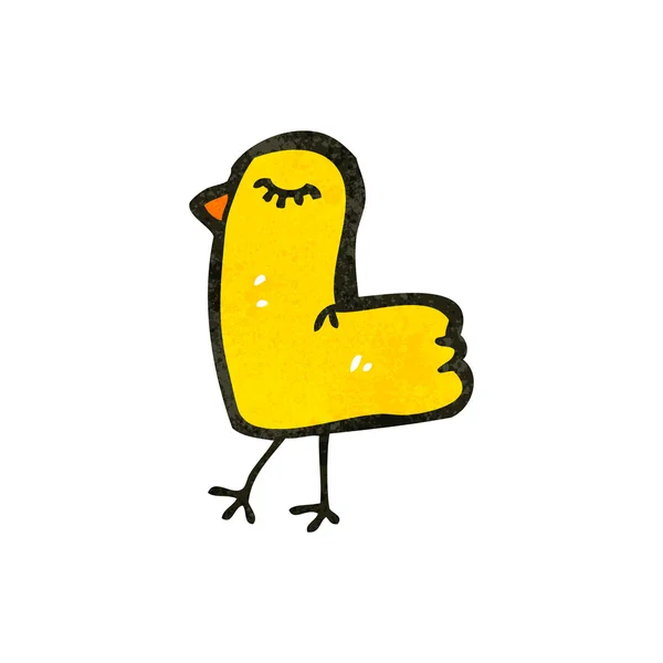 Retro sarjakuva lintu — vektorikuva