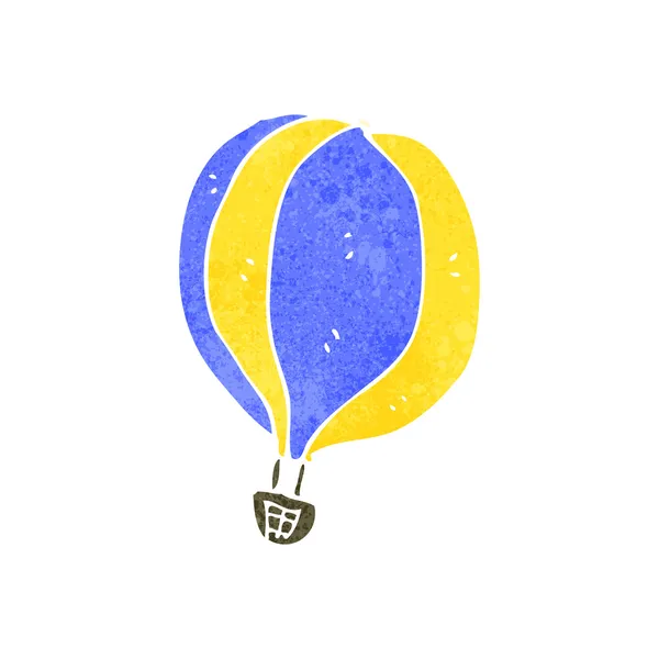 Retro cartoon hot air balloon — Stock Vector