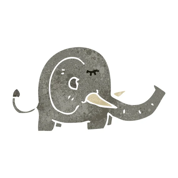 Elefante cartone animato retrò — Vettoriale Stock